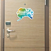 Load image into Gallery viewer, Alaska Cruise Magnet - Alaska State Design with Bear and Eagle - Several Colors
