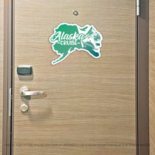 Load image into Gallery viewer, Alaska Cruise Magnet - Alaska State Design with Bear and Eagle - Several Colors