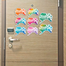 Load image into Gallery viewer, Alaska Cruise Magnet - Alaska State Design with Bear and Eagle - Several Colors