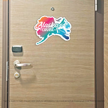 Load image into Gallery viewer, Alaska Cruise Magnet - Alaska State Design with Bear and Eagle - Several Colors