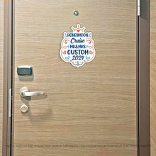 Load image into Gallery viewer, Custom Honeymoon Cruise Mr/Mrs/"The" Family Name 2023 Trip w/ Anchor & Hearts - Custom Cruise Magnet - Several Colors