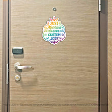 Load image into Gallery viewer, Custom Just Married Cruise Mr/Mrs/"The" Family Name 2023 Trip w/ Anchor & Hearts - Custom Cruise Magnet - Several Colors