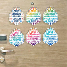 Load image into Gallery viewer, Custom Just Married Cruise Mr/Mrs/"The" Family Name 2023 Trip w/ Anchor & Hearts - Custom Cruise Magnet - Several Colors