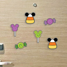 Load image into Gallery viewer, Inspired - Candy Corn - Halloween Candy - DCL Mickey Candy Inspired Cruise Magnet