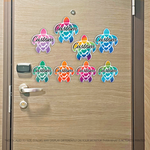 Load image into Gallery viewer, Custom Turtle - Custom Name Cruise Magnet - Several Colors