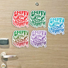 Load image into Gallery viewer, Merry Cruisemas - Punny Merry Christmas Trip Colorful Christmas Cruise Magnet - Several Colors