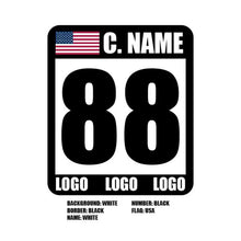 Load image into Gallery viewer, Custom Magnet Track Autocross Race Car Reusable Number Plate (1pc)