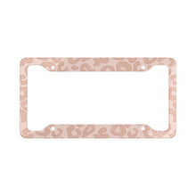 Load image into Gallery viewer, Cheetah Leopard Pattern Print License Plate Frame - Pink Nude