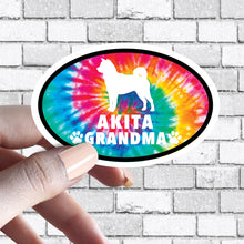 Load image into Gallery viewer, Dog Grandma - ANY Dog Tie Dye Oval Sticker (Pick ANY Dog)- Dog Grandparent - Dog Grandmas, Mama, Tita, Abuela, Granny