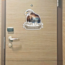 Load image into Gallery viewer, Custom Alaska Cruise - Alaska Landscape w/ Eagle - Custom Name and Ship Name - Custom Cruise Magnet - Several Colors