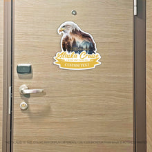 Load image into Gallery viewer, Custom Alaska Cruise - Alaska Landscape w/ Eagle - Custom Name and Ship Name - Custom Cruise Magnet - Several Colors