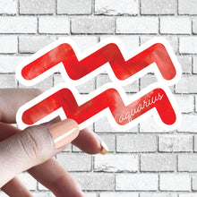 Load image into Gallery viewer, Zodiac Sign Sticker - w/ Cute Cursive Writing