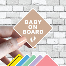 Load image into Gallery viewer, Baby On Board Caution Sticker - Several Colors Available - Several Color Options Available