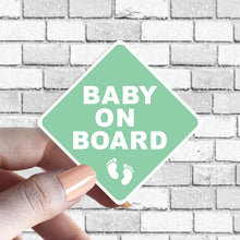 Load image into Gallery viewer, Baby On Board Caution Sticker - Several Colors Available - Several Color Options Available