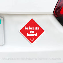 Load image into Gallery viewer, Latin Baby On Board Bebecita on Board Magnet - para Los Conejos