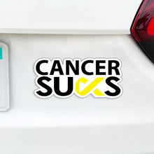 Load image into Gallery viewer, Cancer Sucks Magnet - FU Cancer Ribbon - Several Colors Available