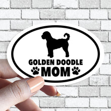 Load image into Gallery viewer, Dog Mom - ANY Dog Black and White Oval Sticker (Pick ANY Dog)- Dog Parent - Dog Moms