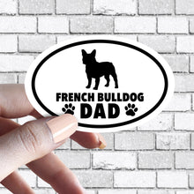 Load image into Gallery viewer, Dog Dad - ANY Dog Black and White Oval Sticker (Pick ANY Dog)- Dog Parent - Dog Dads