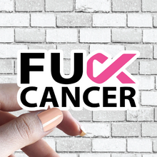 Load image into Gallery viewer, F*Ck Cancer FU Cancer Ribbon Fuck Cancer Sticker - Several Ribbon Colors