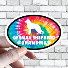 Load image into Gallery viewer, Dog Grandma - ANY Dog Tie Dye Oval Sticker (Pick ANY Dog)- Dog Grandparent - Dog Grandmas, Mama, Tita, Abuela, Granny