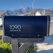 Load image into Gallery viewer, Modern Mailbox Numbers Design Mailbox Decal and Street Name Vinyl Decal