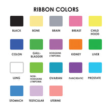 Load image into Gallery viewer, Fuck Cancer Sideways Ribbon Magnet - FU Cancer Ribbon - Several Colors Available