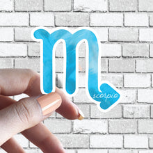 Load image into Gallery viewer, Zodiac Sign Sticker - w/ Cute Cursive Writing