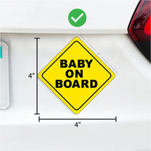 Load image into Gallery viewer, Baby On Board Caution Magnet - Yellow Caution Sign Babies On Board or Twins