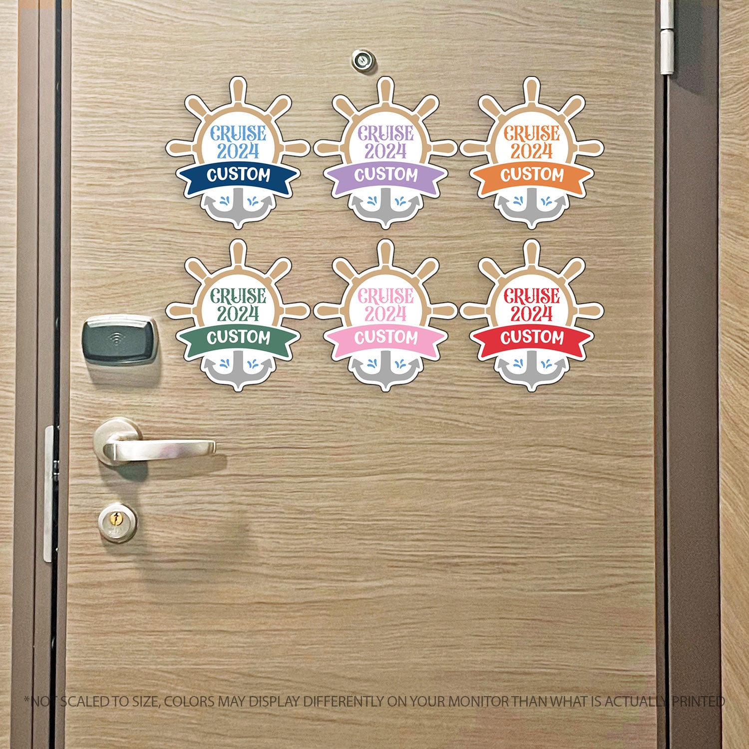 Custom Cruise & Year - Custom Name w/ Anchor & Helm - Custom Cruise Magnet - Several Colors