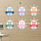 Custom Cruise & Year - Custom Name w/ Anchor & Helm - Custom Cruise Magnet - Several Colors