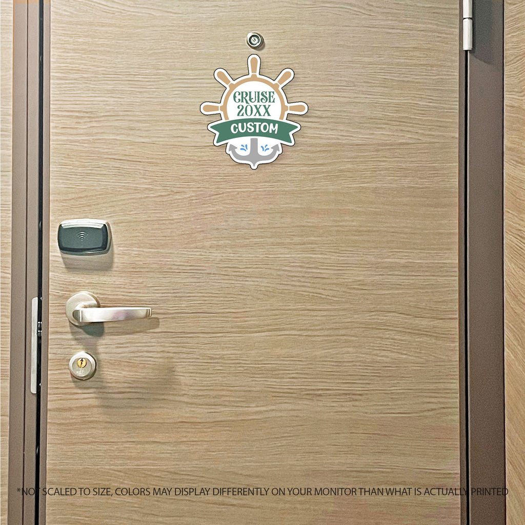Custom Cruise & Year - Custom Name w/ Anchor & Helm - Custom Cruise Magnet - Several Colors