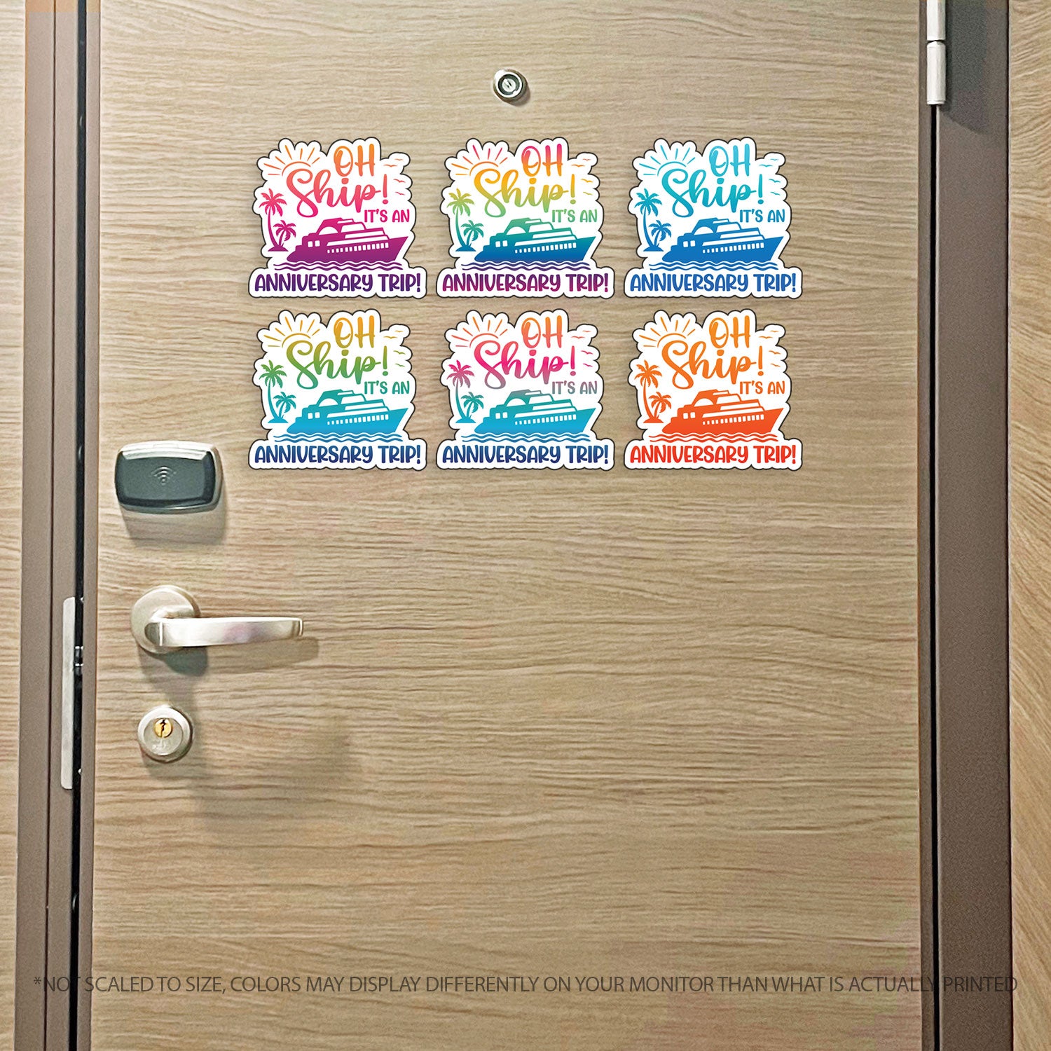 Anniversary Trip Cruise Magnet - Punny Oh Ship! It's an Anniversary Trip - Several Colors