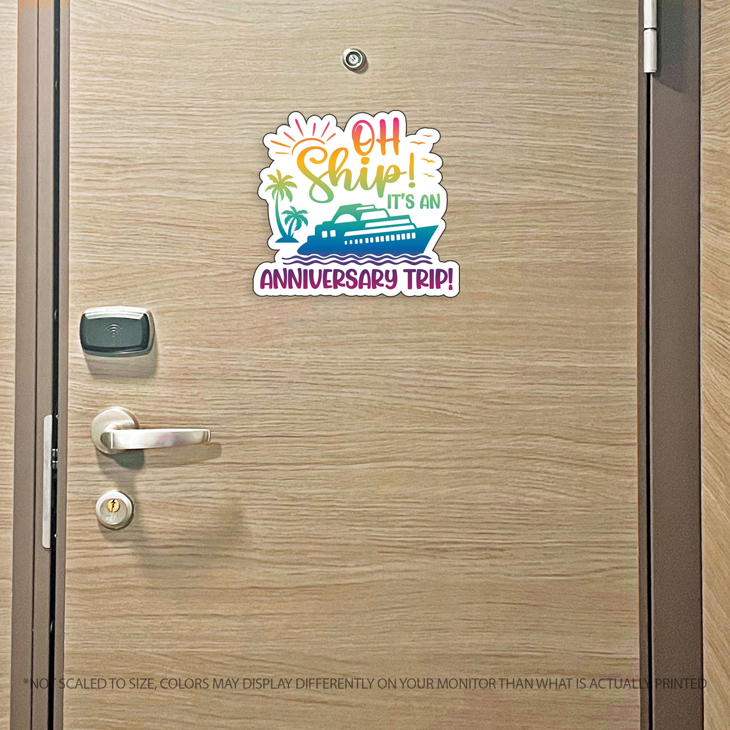 Anniversary Trip Cruise Magnet - Punny Oh Ship! It's an Anniversary Trip - Several Colors