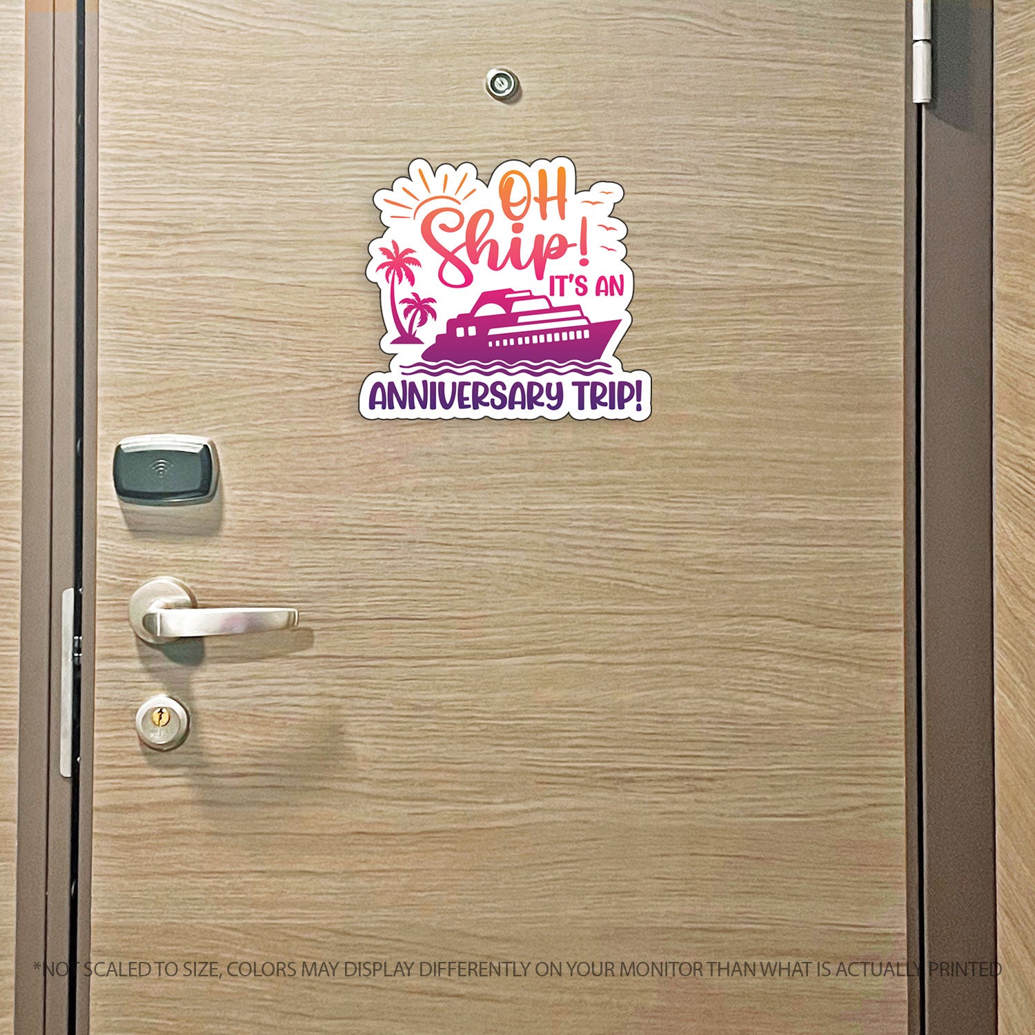 Anniversary Trip Cruise Magnet - Punny Oh Ship! It's an Anniversary Trip - Several Colors