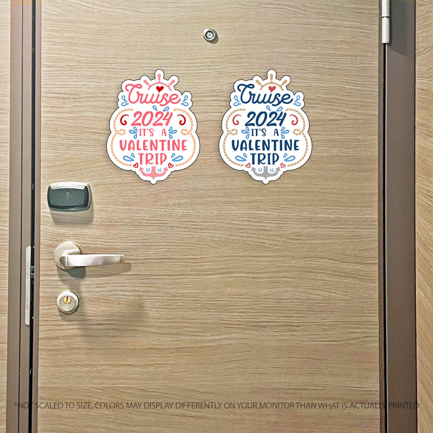Valentines Cruise  It's a Valentine Trip w/ Anchor & Hearts - Cruise Magnet - Several Colors