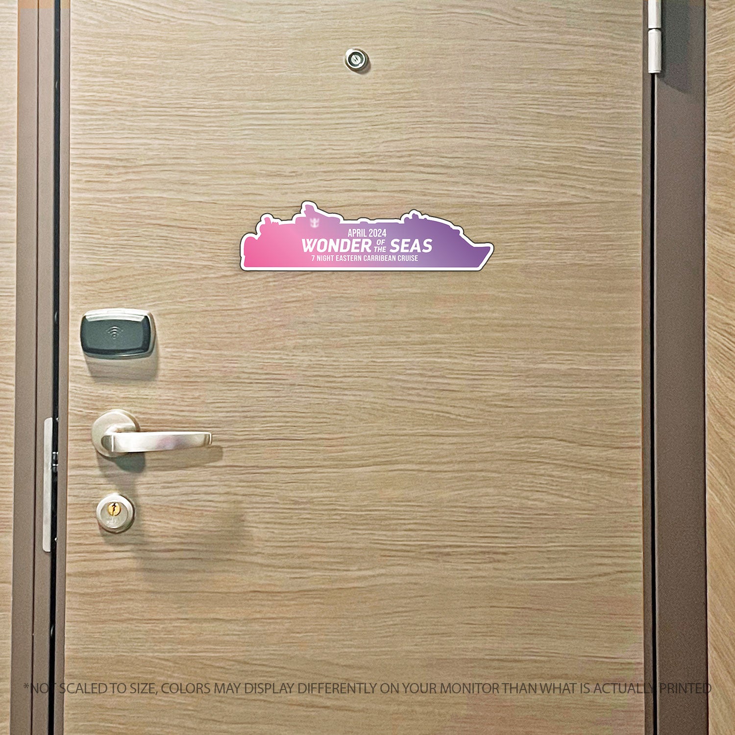 Custom Cruise Ship MAGNET Tracker - Custom Filled in Colored Ship with Name Cruise Magnet - Several Colors