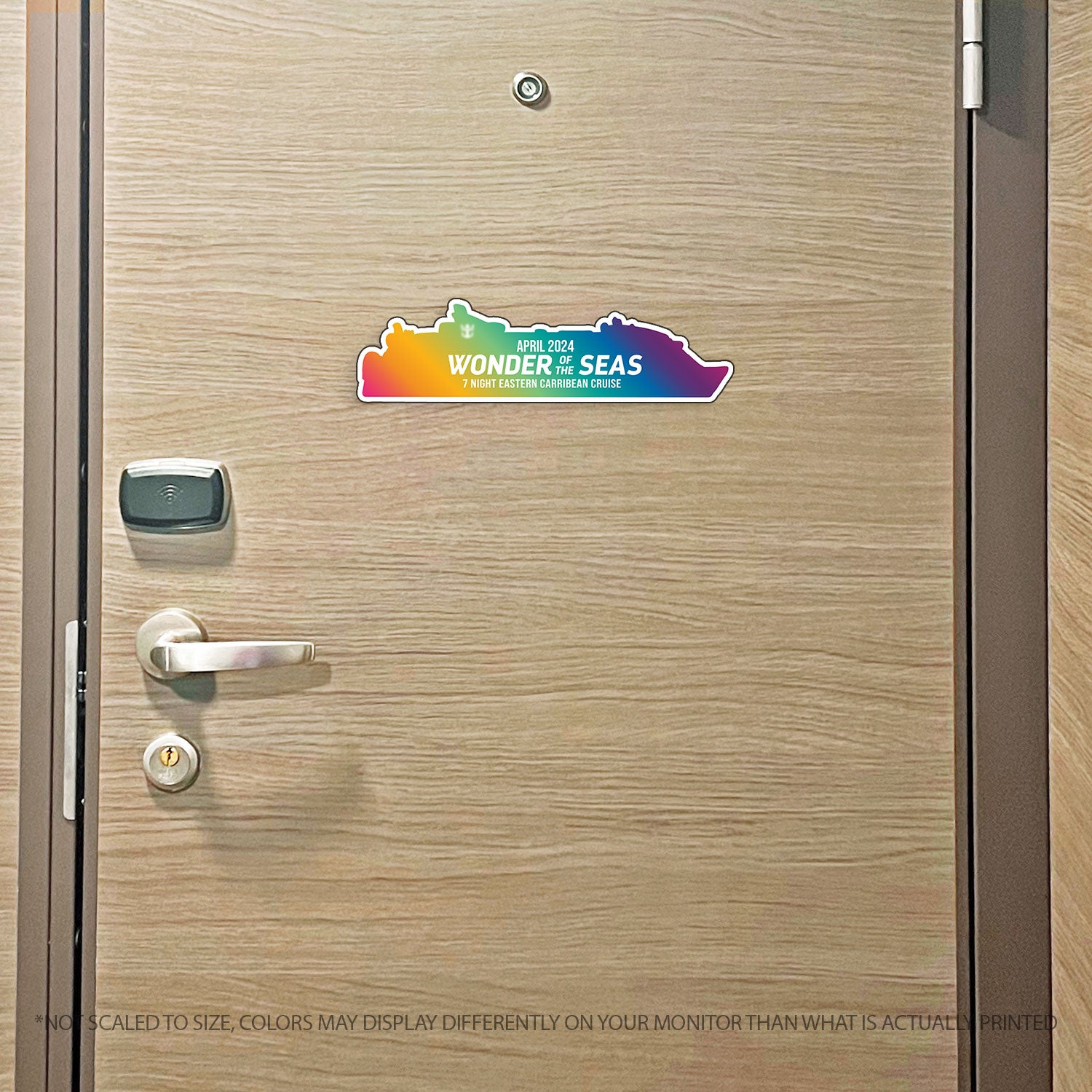 Custom Cruise Ship MAGNET Tracker - Custom Filled in Colored Ship with Name Cruise Magnet - Several Colors