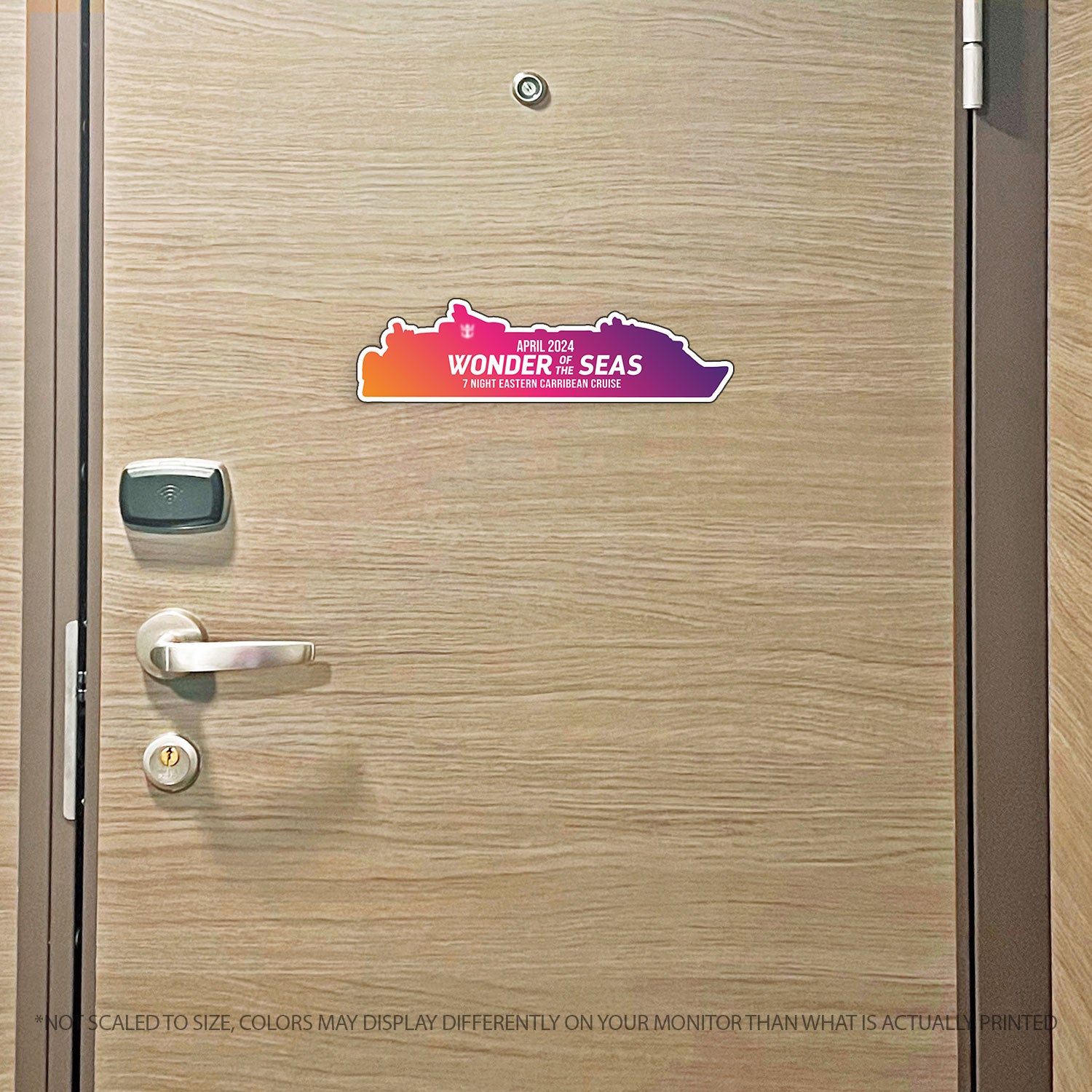 Custom Cruise Ship MAGNET Tracker - Custom Filled in Colored Ship with Name Cruise Magnet - Several Colors