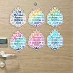 Custom Just Married Cruise Mr/Mrs/"The" Family Name 2023 Trip w/ Anchor & Hearts - Custom Cruise Magnet - Several Colors