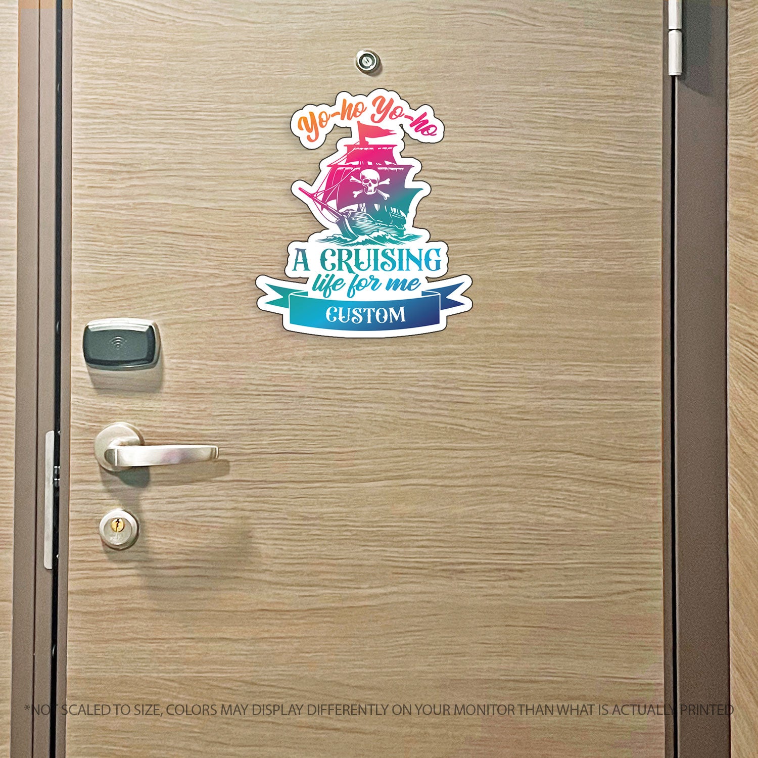 Custom Pirates Life Cruise MAGNET - Yo-Ho Yo-Ho, A Cruising Life - for Magnetic Cruise Doors - Many colors