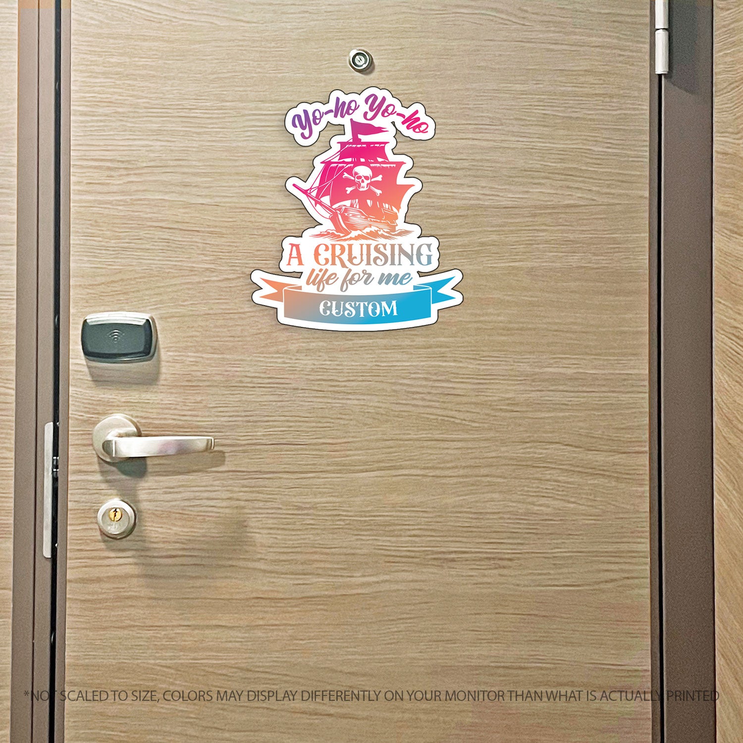 Custom Pirates Life Cruise MAGNET - Yo-Ho Yo-Ho, A Cruising Life - for Magnetic Cruise Doors - Many colors