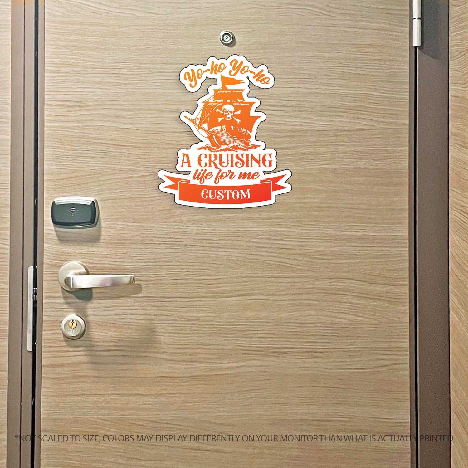 Custom Pirates Life Cruise MAGNET - Yo-Ho Yo-Ho, A Cruising Life - for Magnetic Cruise Doors - Many colors