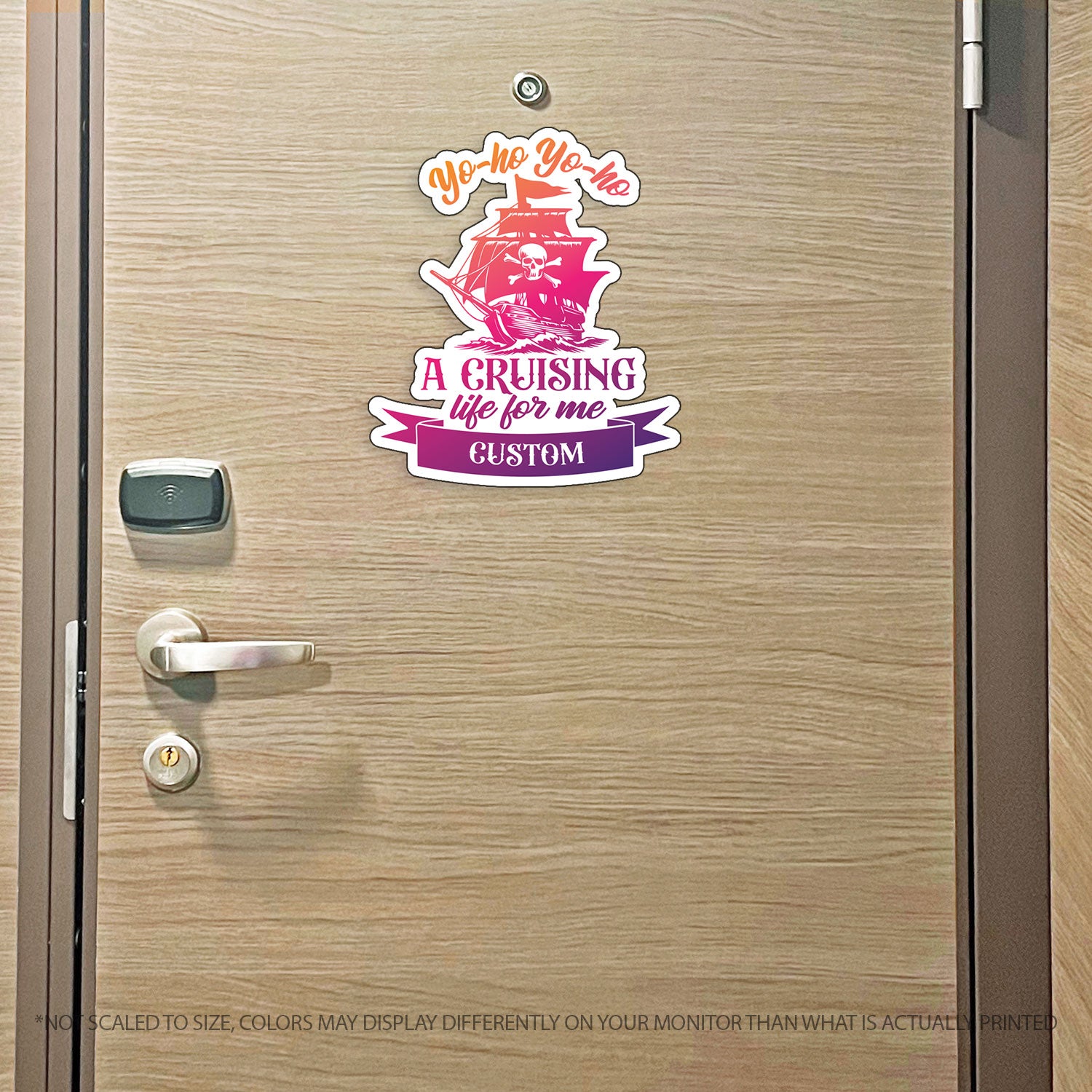 Custom Pirates Life Cruise MAGNET - Yo-Ho Yo-Ho, A Cruising Life - for Magnetic Cruise Doors - Many colors