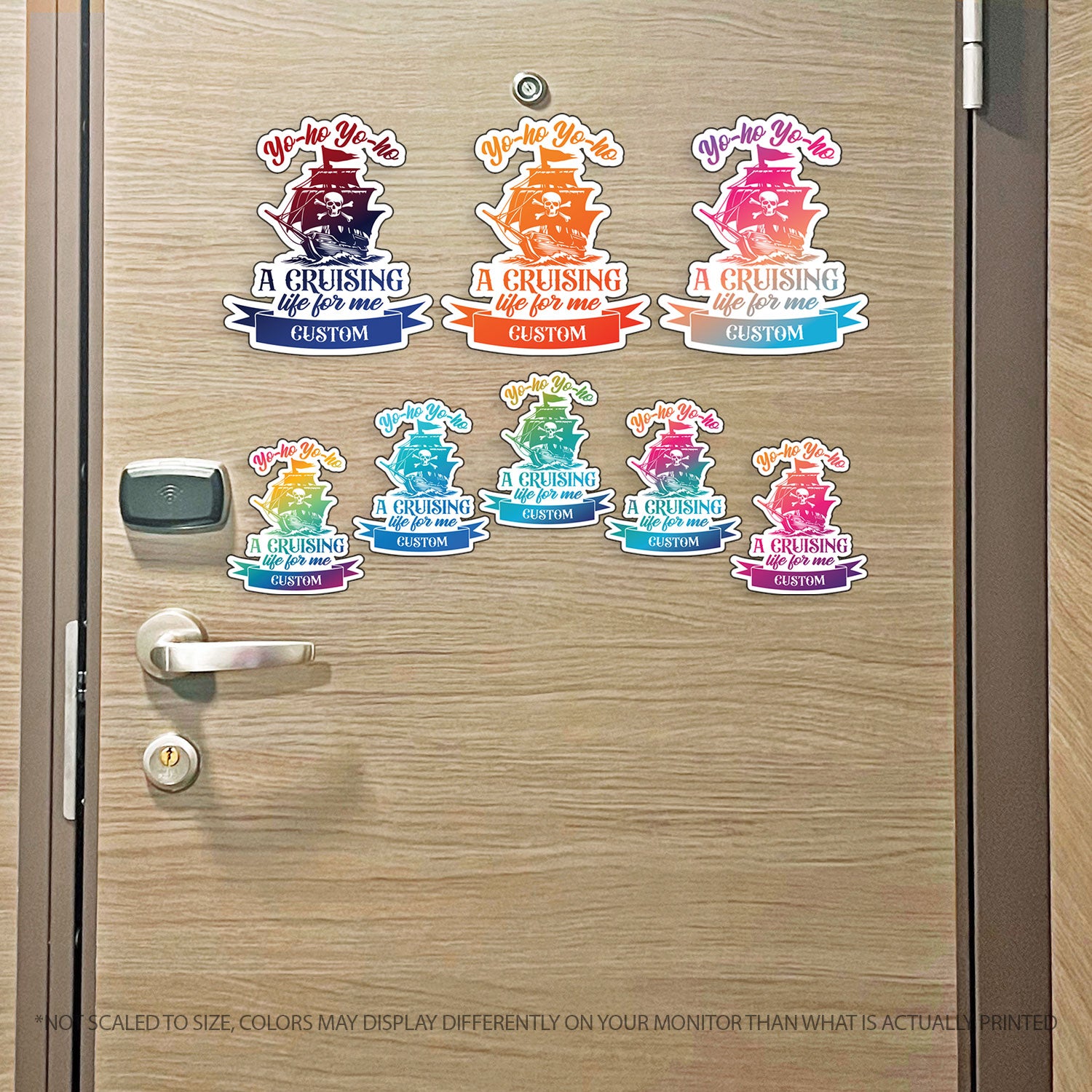Custom Pirates Life Cruise MAGNET - Yo-Ho Yo-Ho, A Cruising Life - for Magnetic Cruise Doors - Many colors