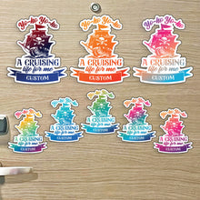 Load image into Gallery viewer, Custom Pirates Life Cruise MAGNET - Yo-Ho Yo-Ho, A Cruising Life - for Magnetic Cruise Doors - Many colors
