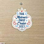 Custom Name - Family Name - First Cruise 2023 Trip w/ Anchor & Hearts - Custom Cruise Magnet