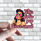 Funny Book Sticker - This Girlie Pop Loves Smut