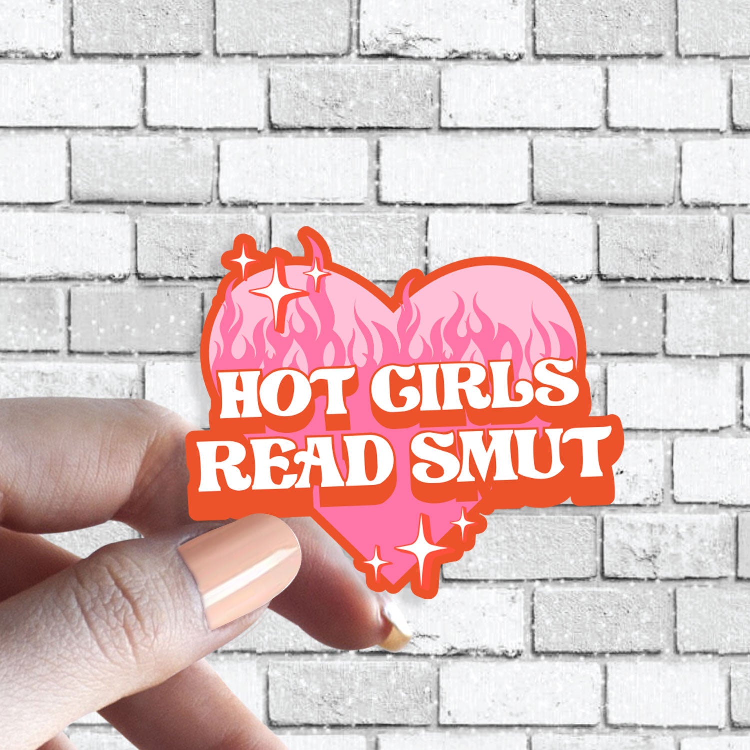 Funny Book Sticker - Hot Girls Read Smut