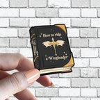 Funny Book Sticker - How to Ride a Wingleader - Save a Dragon, Ride a Wingleader