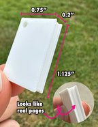 Mini 3D Books for Charm Bracelet, Key chain, Bag, E-Reader, Phone Charm, DIY - Custom Cover Option Available w/ Jump Ring - For Book Lovers